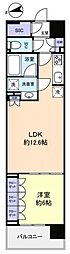 スカイグランデ津田沼 1LDKの間取図画像