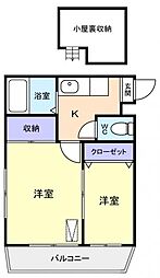 ユタカビル 2Kの間取図画像