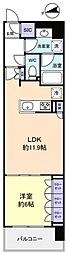 スカイグランデ津田沼 1LDKの間取図画像