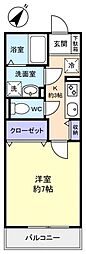 コスモ・ヒロセ 1Kの間取図画像