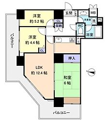 カムザ・スクエア八千代緑が丘タワーズ 3LDKの間取図画像