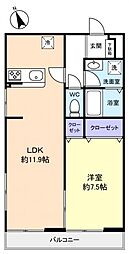 リブリ・ヴォルペ 1LDKの間取図画像
