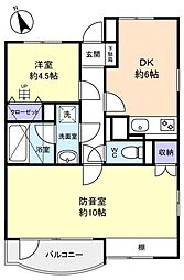 エーデルハイツ 2DKの間取図画像