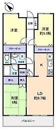 コリンヌ津田沼 3LDKの間取図画像