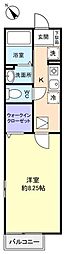 ベルテイマイ 1Kの間取図画像