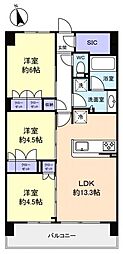 スカイグランデ津田沼 3LDKの間取図画像