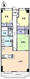 ライオンズマンション津田沼前原 3LDKの間取図画像