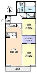 D-SOLACE津田沼 II 2LDKの間取図画像