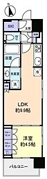 スカイグランデ津田沼 1LDKの間取図画像