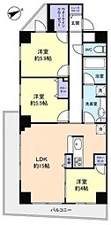 アルメール津田沼 3LDKの間取図画像