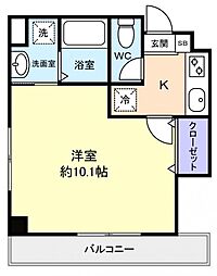 ソレイユ津田沼 1Kの間取図画像