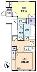 ヘーベルトール津田沼 1LDKの間取図画像