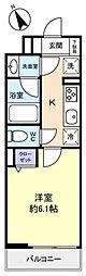 buche津田沼(ビュッシュツダヌマ) 1Kの間取図画像