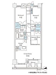 阪急神戸本線 芦屋川駅 徒歩18分の賃貸マンション 2階3LDKの間取り