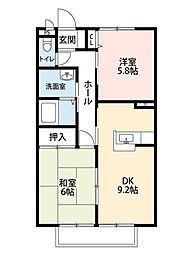 FORTYNIGHN3 2DKの間取図画像