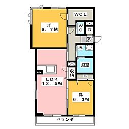 ロイヤルヨーク4A 2LDKの間取図画像