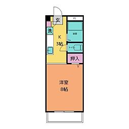 カレントシティー夏見 1Kの間取図画像