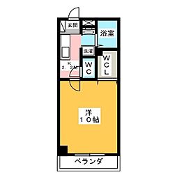 ヴィラ金剛 1Kの間取図画像