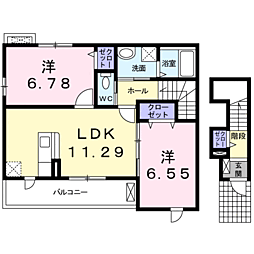 シルエーラ1 2LDKの間取図画像