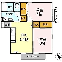 コーポルグラン 2DKの間取図画像