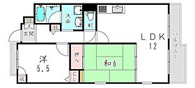 兵庫県神戸市東灘区西岡本３丁目13-20（賃貸マンション2LDK・2階・59.30㎡） その2