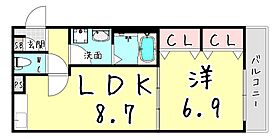 兵庫県尼崎市大庄西町１丁目18-16（賃貸マンション1LDK・2階・35.70㎡） その2