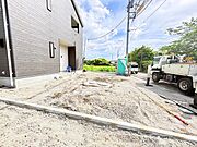 駐車場 現況：建築中 モデル棟