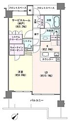 シャールレーク大井桜通り 1SLDKの間取図画像