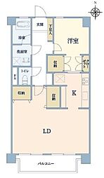 都立大パレス 1LDKの間取図画像