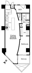 リシェ広尾 1SLDKの間取図画像