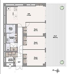 ネオハイツヴェルビュ 3LDKの間取図画像