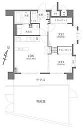 ミオカステーロ目黒都立大 2LDKの間取図画像