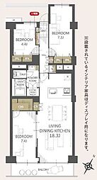 大倉山ハイム2号棟 3LDKの間取図画像