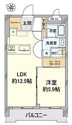 トーア青葉台マンション 1LDKの間取図画像