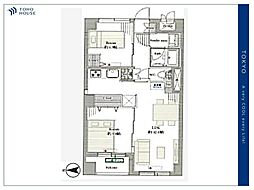 ライオンズマンション王子第5 2LDKの間取図画像