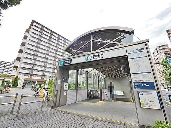 王子神谷駅まで...