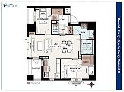ライオンズプラザ武蔵関リュイール 2SLDKの間取図画像