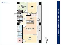 ユニオンパレス御徒町 2SLDKの間取図画像