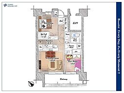 ザ・パークハウス板橋大山 2LDKの間取図画像