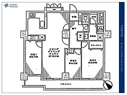 スカイシティ南砂 3LDKの間取図画像