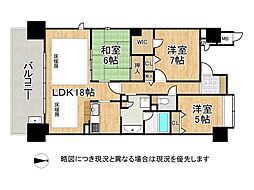イトーピア神戸ポートアイランド 3LDKの間取図画像