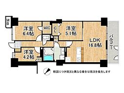ローレルハイツ神戸1号棟 2SLDKの間取図画像