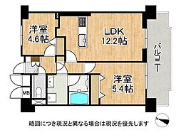 メゾンドール住吉北 2LDKの間取図画像