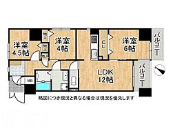 メゾンドール下山手 3LDKの間取図画像