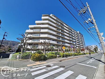 青空に映える白亜のフォルムが街のランドマークとして存在感を放ちます。洗練されたデザインが住まう方のステータスを象徴し、帰宅するたびに誇らしさを感じさせてくれる邸宅です