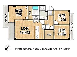 エバーグリーン神戸ポートアイランド4号棟 2LDKの間取図画像