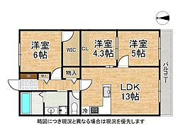 シャトー野崎 3LDKの間取図画像