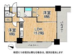 グランドプラザ御崎公園 2LDKの間取図画像