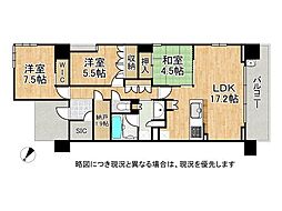 パークホームズ神戸ザレジデンス 3SLDKの間取図画像