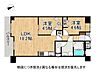 間取り：各居室収納付きの2LDK間取りです